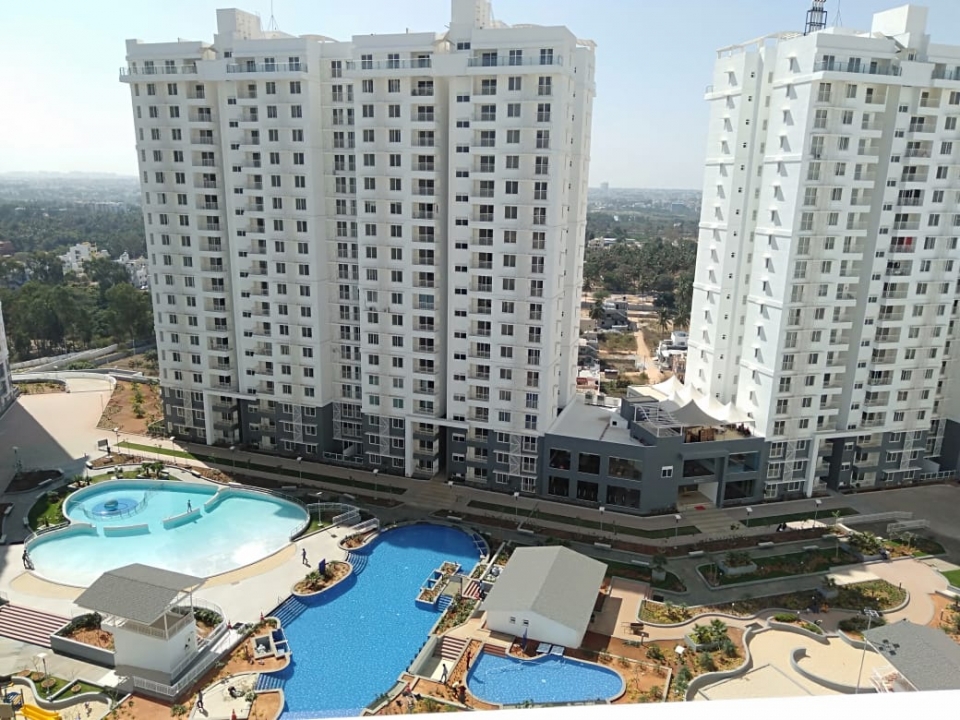 brand new 2 bhk super premium flat for rent in purva palm beach , hennur road.