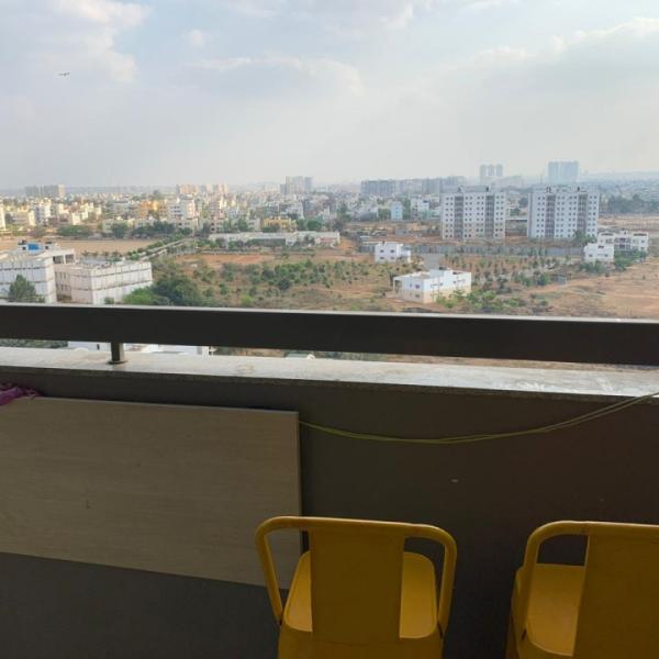  spacious 2 bhk flat for sale in goyal footprints, hegde nagar, thanisandra main road.